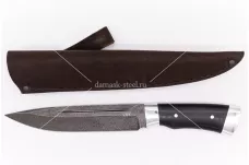 Нож Добытчик-7 кованая сталь ХВ-5 Алмазка G10 чёрный целмет